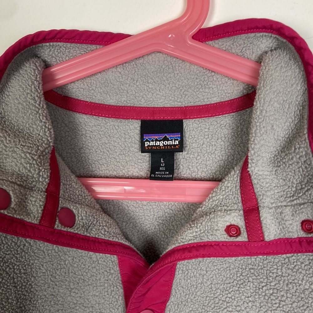 Patagonia Girls Large Synchilla Snap-T Pullover Jacket Winter Outdoor Gorpcore - Picture 5 of 8